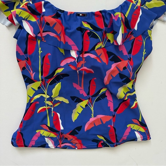 Tommy Hilfiger Vibrant Off-Shoulder Ruffle Tankini Size M - Picture 7 of 13